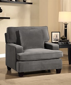 Eldredge Flint Chair        : Furniture from Overstock.com :  furniture overstock armchair upholstered chair