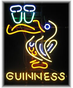 Guinness Serving Pelican Neon Bar Sign