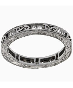 Tacori Platinum 2/5ct TDW Diamond Engraved Band (G, VS)