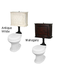 Chateau Raised Wood Tank Toilet with Oil-rubbed Bronze Trim