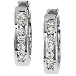 10k Gold 1/4ct TDW Diamond Geometric Earrings (K-L, I2-I3)