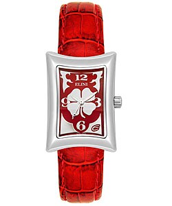 Elini Women's Nazar Red Clover Dial Watch