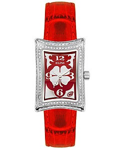 Elini Women's Nazar Red Clover Diamond Watch