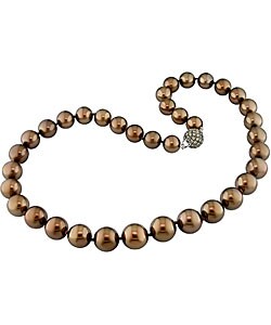 Cultured Tahitian Pearl 1-1/3ct Diamond Necklace (10-13 mm)