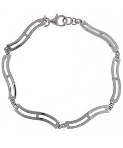 Hot Diamonds Six-Diamond Wave Link Bracelet
