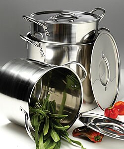 Stainless Steel 3-piece Stockpot Set