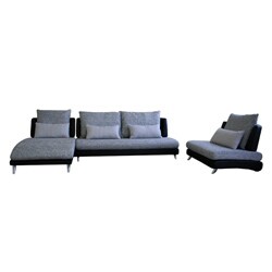 Shepherd 3-piece Leather/ Fabric Sectional