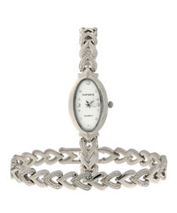 Dufonte by Lucien Piccard Hearts Bracelet and Watch Set
