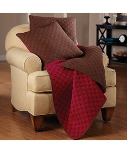 Cezanne Barn Red Throw and Pillow Set