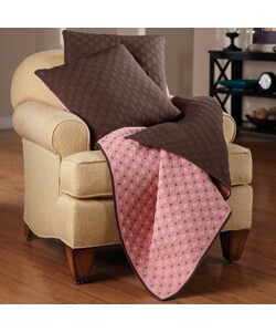 Cezanne Rosebud Throw and Pillow Set