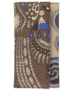Emilio Pucci Brown/ Purple Flap Continental Wallet : Designer Store from Overstock.com : fold-over blue designer brown emilio pucci