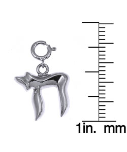 14k White Gold Chai Charm