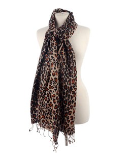 Leopard Print Pashmina Wrap (Pack of 6)