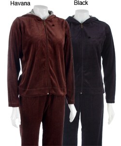 Three Hearts Animal Print Hoodie and Pants Set