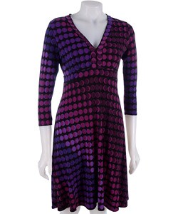 Donna Morgan Long Sleeve V-neck Dress