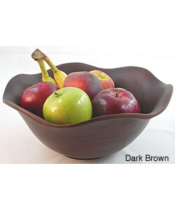 Handcrafted Curvy Bamboo Serving Bowl (Vietnam)