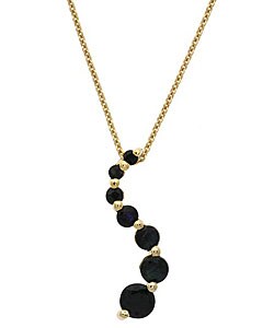 18k Gold over Silver Sapphire Journey Pendant