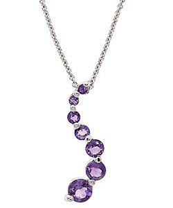 Sterling Silver Amethyst Journey Pendant