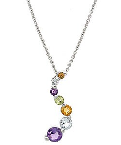 Sterling Silver and Gemstone Journey Pendant