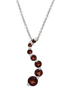 Sterling Silver Garnet Journey Pendant