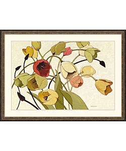 Shirley Novak Tulip Toss Framed Art Print