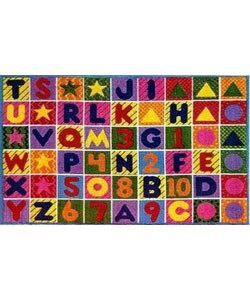 Numbers and Letters Nylon Rug (5'3 x 7'6)