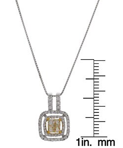 14k Two-tone Gold 1/2ct TDW Diamond Pendant