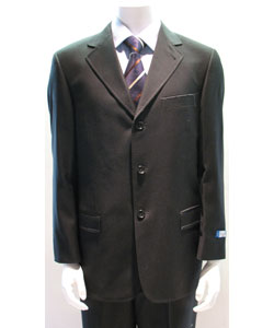 Zanetti I Deal Classic 3-button Black Suit
