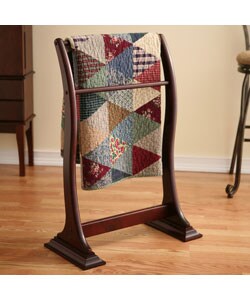 Transitional Mahogany Blanket/ Quilt Rack