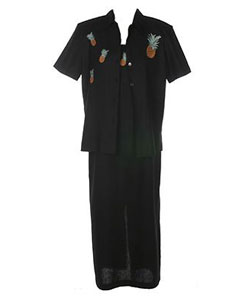 AKC Black Pineapple Fun Dress and Jacket Set
