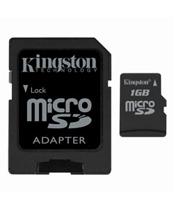 Kingston 1GB Micro SD Memory Card W/ SD Adapter