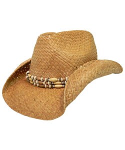Adi Designs Rolled Brim Straw Cowboy Hat w/ Band