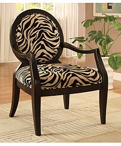 Zebra Print Oval Back Chair