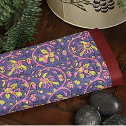 Hand-printed Blue Cotton Duvet Cover Set (Pakistan)