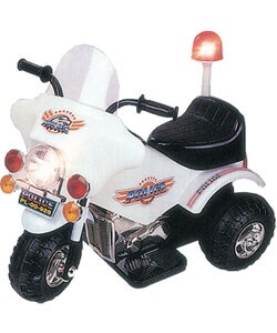 Kid's White Electronic Ride On Traffic Bike