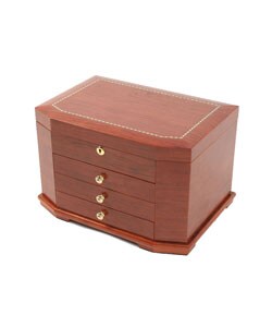 Roma Wood Cherry Finish Jewerly Chest
