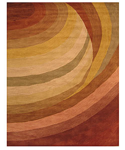 Hand-tufted Cave Wool Rug (8' x 10')