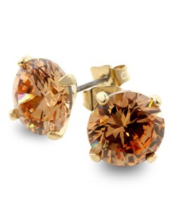 Champagne CZ Fashion Stud Earrings