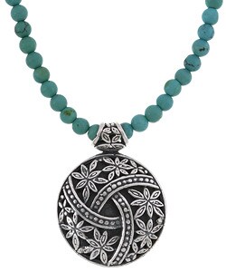 Charming Life Turquoise Necklace with Large Sterling Pendant