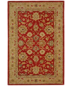 Ancestry Red/ Ivory Wool Rug (4' x 6')