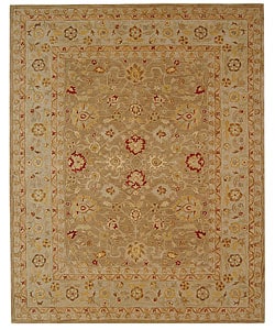 Hand-spun Wool Tan Ivory Ancestry Rug (9' x 12')