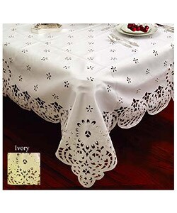 Daisy Design Embroidered Tablecloth