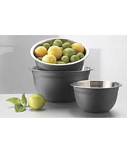 3-piece Stainless Steel Grey Mixing Bowl Set