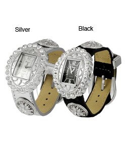 Geneva Platinum Women's Rhinestone Watch