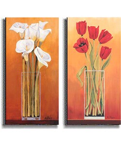Parr Calla on Gold & Ruby Canvas 2-piece Set