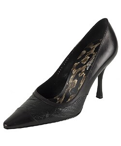 Dolce & Gabbana Black Leather Pointed Toe Pumps