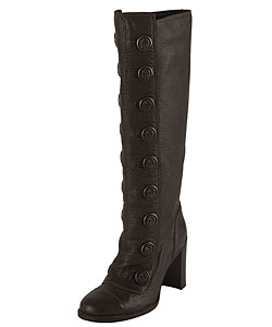 Dolce & Gabbana Dark Brown Leather Button Boots