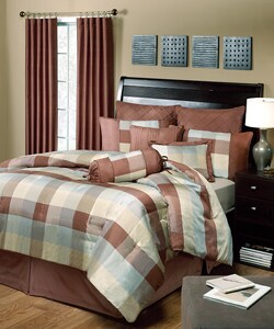 Pavillion Chocolate Luxury Silk 4-piece Comforter Set