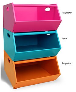Bright-colored Stacking Storage Bins