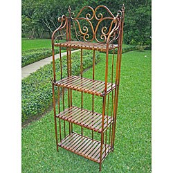 Large Indoor/ Outdoor Iron Folding Bakers Rack